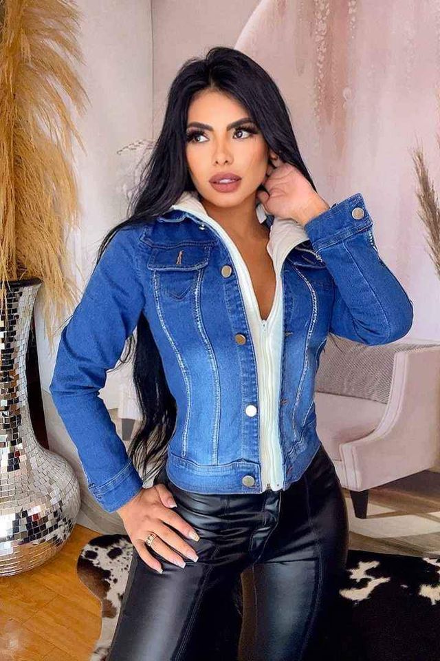 Chaqueta jean buso mujer